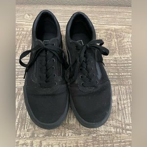 Vans black kids shoes